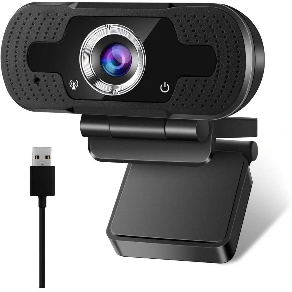 1080P Webcam, HD Webcam with Microphone USB PC Webcam Plug and Play for computer